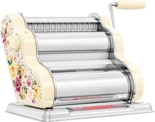 Miniatura 28 de PASTALINDA Máquina para hacer pasta Classic 200, rodillos de 7.9 in de ancho, 9 posiciones de grosor, 2 posiciones de corte, acero inoxidable