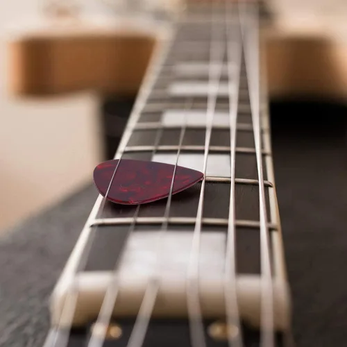 Miniatura 4 de Augshy - Púas para guitarra, paquete de 150 unidades de variedad de púas de celuloide premium, calibres delgados, medianos y pesados para guitarra
