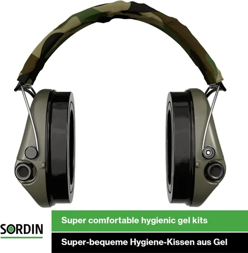 Miniatura 5 de Sordin Pro-X LED Ear Muffs - Active and Electronic Ear Defenders - Gel Pads - Earmuffs for Hunting & Shooting Oliva