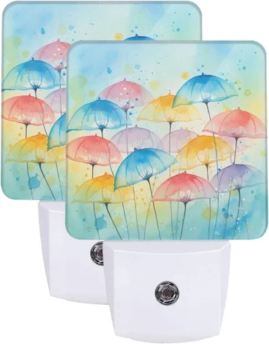 Miniatura 7 de Futterya Luz nocturna LED personalizada enchufable, juego personalizado de 2 lámparas de decoración con sensor automático del atardecer al amanecer