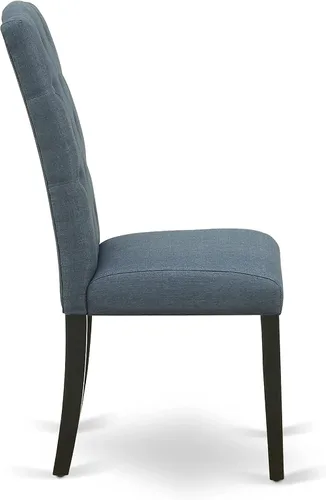 Miniatura 7 de East West Furniture ESCE3-BCH-21 Juego de mesa de comedor de 3 piezas contiene una mesa de cocina redonda con pedestal y 2 sillas de comedor Parson