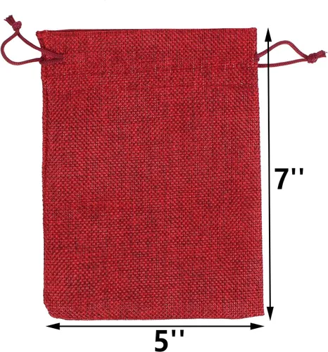 Miniatura 4 de YANGBOYY Bolsas de arpillera, 25 paquetes de 5 x 7 pulgadas, bolsa de regalo de arpillera con cordón, bolsa de regalo de fiesta, bolsillos de lino