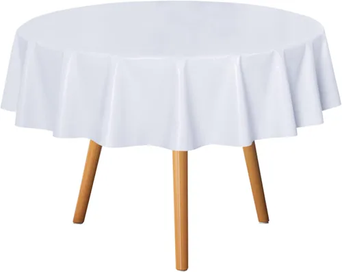 Miniatura 36 de sancua - Mantel rectangular de PVC 100 % impermeable, 54 x 54 pulgadas, vinilo a prueba de aceite, derrames, fácil de limpiar con un paño, para Beige