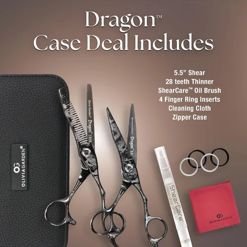 Miniatura 2 de Olivia Garden Dragon Professional Hairdressing Shear and Thinner Intro Case