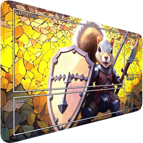 Miniatura 26 de MTG - Tapete de juego con bordes cosidos, parte inferior de goma antideslizante, tapete de juego TCG para gatos, superficie de goma lisa, tapete