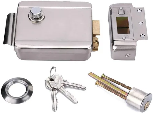 Miniatura 9 de Cerradura electrónica eléctrica para puerta, 6 llaves punteadas computarizadas, CC de 12 V, acero inoxidable, E-lock, soporte de puerta de metal