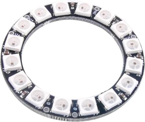 Miniatura 9 de Anillos LED RGB de 7 bits 7 X WS2812B 5050 Luz de lámpara con controladores integrados direccionables individualmente para Arduino Raspberry Pi