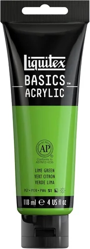 Miniatura 24 de Liquitex BASICS Pintura Acrílica, Botella de 400ml (13.5 oz), Blanco Titanio Titanio Blanco