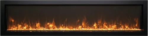 Remii WM - Chimenea eléctrica extra delgada de 55 pulgadas, calentador de chimenea eléctrico delgado montado en la pared con control remoto, colores
