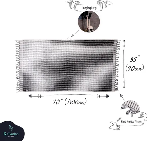 Miniatura 7 de Toallas de mano de algodón turco orgánico para baño, de gran tamaño, 70.00 x 35.00 pulgadas, toallas grandes de felpa suave y altamente absorbentes