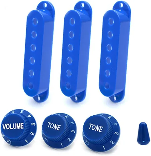Miniatura 9 de ROZILO ST Strat - Juego de interruptores de bobina individual de 6 agujeros, 2 tonos y 1 volumen para guitarra eléctrica, cromadas Cromado