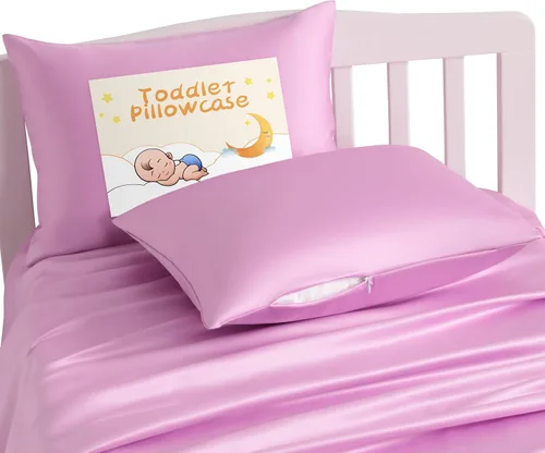 Miniatura 15 de NTBAY - Fundas de almohada de satén con cremallera para niños pequeños - Paquete de 2 con cremallera oculta de 13x18 - Fundas de almohada de lujo