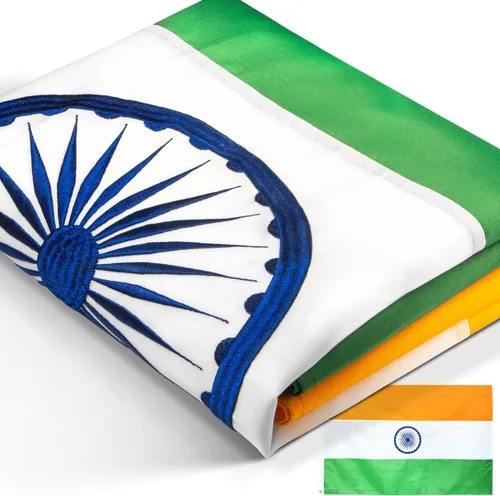 Miniatura 9 de Bandera de India de 3 x 5 pies