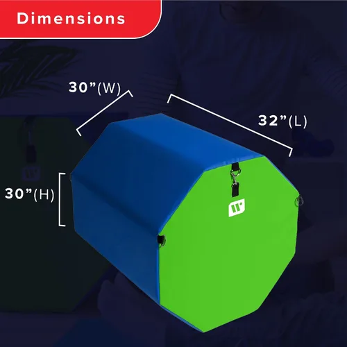 Miniatura 3 de We Sell Mats - Alfombrilla de gimnasia octogonal con forma de destreza, para volteretas, saltos y puente, entrenador para gimnasia, porrismo y artes