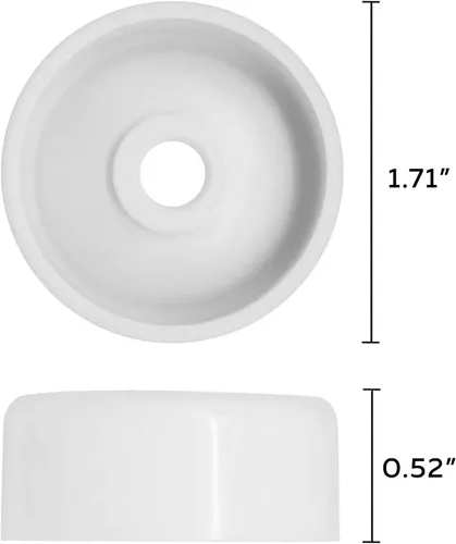 Miniatura 5 de Paquete de 8 rodillos y pernos de repuesto exacto para lavavajillas - Kit de ruedas inferiores compatible con lavavajillas GE, Kenmore y Hotpoint