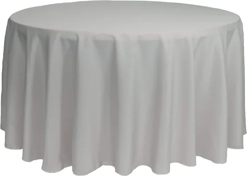 Miniatura 73 de YOUR CHAIR COVERS - Mantel redondo de poliéster prémium de 120 pulgadas - Mantel de lino color champán para mesas redondas estándar
