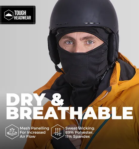 Miniatura 5 de Pasamontañas con máscara de esquí - Máscara facial de invierno para hombres y mujeres - Equipo para climas fríos para esquí, snowboard y motocicleta