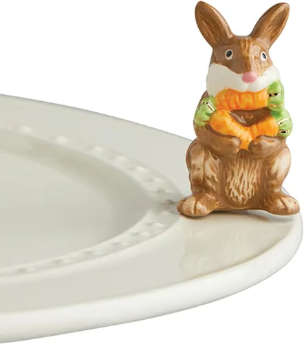 Miniatura 10 de Nora Fleming A Tisket, A Tasket (cesta con huevos) A214 - Decoración navideña de cerámica pintada a mano - Minis de primavera para el hogar