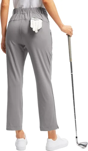 Miniatura 3 de Pantalones de golf para mujer con bolsillos con cremallera, pantalones elásticos 78, pantalones deportivos casuales para el trabajo, pantalones