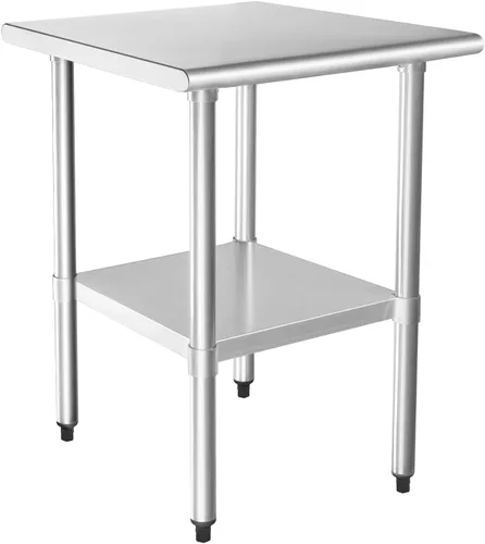 Miniatura 15 de HARDURA Mesa de trabajo de acero inoxidable comercial de 18 x 24 pulgadas, mesa de preparación de cocina y banco de trabajo comercial resistente