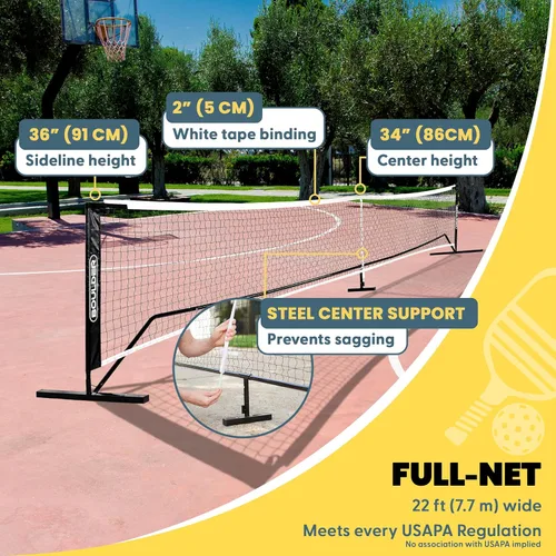 Miniatura 6 de Boulder Portable Badminton Pickleball Net - Foldable/Extendable Poles for Multiple Sports Heights (UP to 5 ft) - Ideal for Tennis, Pickleball, Negro