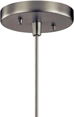 Miniatura 8 de Kichler Avery 9.75" 1 Luz Mini Colgante con Vidrio Semillado Transparente en Bronce Oldee®