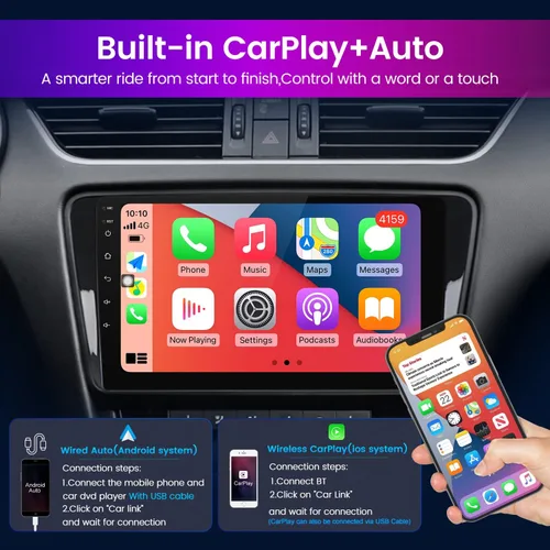 Miniatura 4 de Android 12 Radio de coche estéreo para Toyota PRADO 150 2010 2011 2012 2013, Octa Core incorporado inalámbrico Car-Play Android Auto GPS BT FM AM