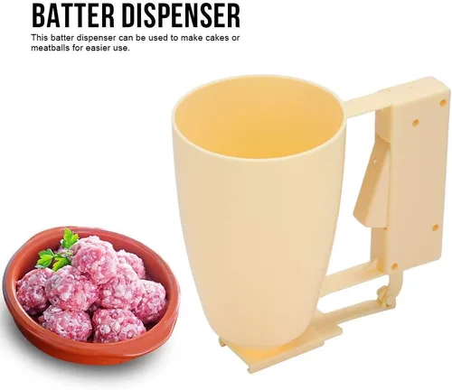 Miniatura 2 de Dispensador de masa de 2 piezas, dispensador de masa de panqueques de mano, para hacer cupcakes, albóndigas, crema para pasteles, mezclador, embudo