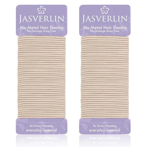 Miniatura 12 de JASVERLIN Lazos para el cabello gris claro de 0.079 pulgadas, antideslizantes, sin daños, elásticos para cola de caballo para mujeres, niñas