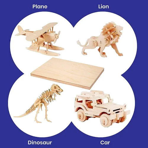 Miniatura 8 de Piezas de madera sin terminar, hojas de tilo para manualidades, perfectas para proyectos de bricolaje, pintura, dibujo, grabado de madera láser