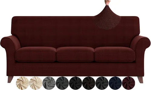 Miniatura 17 de ZNSAYOTX Fundas para sillas de sala de estar con brazos antideslizantes y elásticas para sillón, fundas de elastano para sillón, fundas protectoras