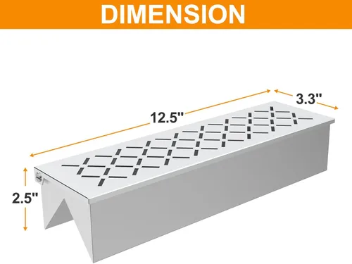 Miniatura 2 de DcYourHome Caja de ahumador en forma de V para parrilla de gas de carbón y propano, caja de ahumador de virutas de madera de acero inoxidable