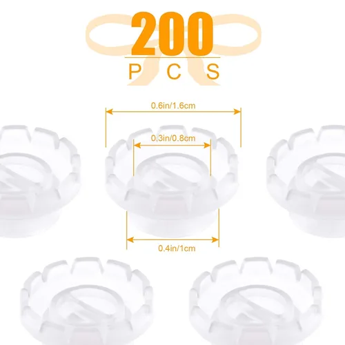 Miniatura 3 de Taza de anillo de pegamento para pestañas [200 unidades] con 2 ranuras para suministros de extensión de pestañas, copa de anillo de flor con 2