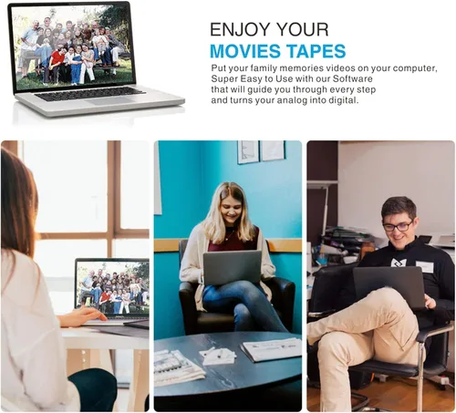 Miniatura 9 de UCEC Convertidor RCA a USB, dispositivo de tarjeta de captura de audio y video USB 2.0 para PC, convertidor de video analógico a digital