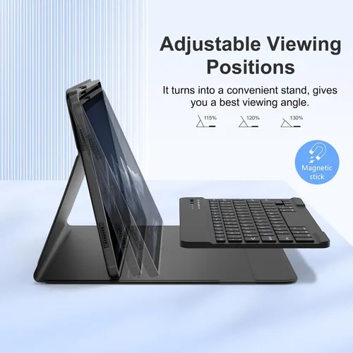 Miniatura 4 de MMK Funda para Galaxy Tab A11 con teclado (11 pulgadas 2025, SM-X230, SM-X236B), compatible con Galaxy Tab A9 Plus funda con teclado