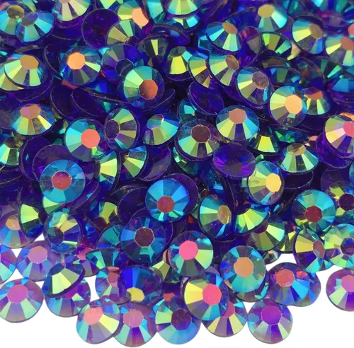 Miniatura 6 de Diamantes de imitación de resina con parte trasera plana, 10000 diamantes de imitación redondos de resina AB de 0.118 pulgadas para ropa, botellas