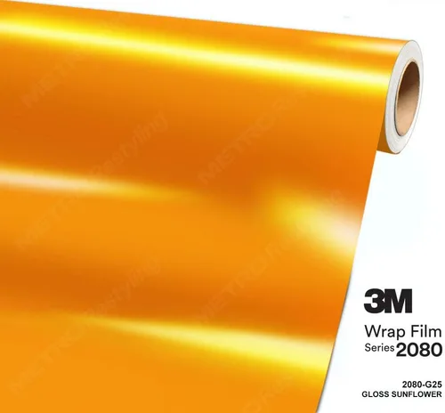 Miniatura 2 de 3M 2080 G25 - Película de vinilo para coche amarillo girasol brillante