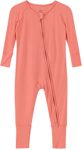 Miniatura 2 de Pijama de viscosa de bambú sin pies para niños y niñas, pijamas con cremallera para dormir y jugar, mameluco - 0-24 meses