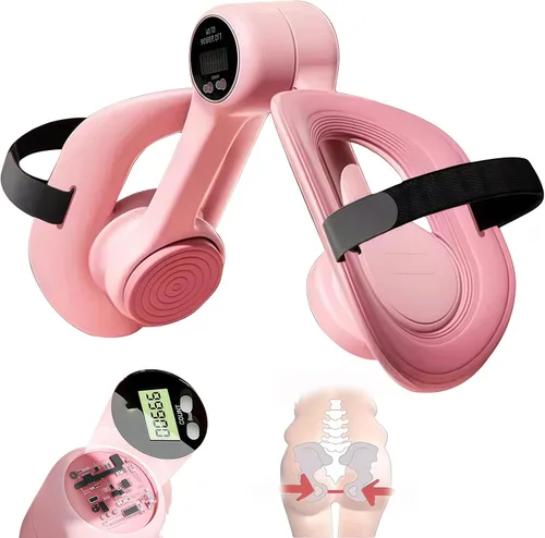 Dispositivos de ejercicio para suelo pélvico, entrenador muscular de suelo pélvico ajustable de 360° con pantalla LED, correas de piernas,