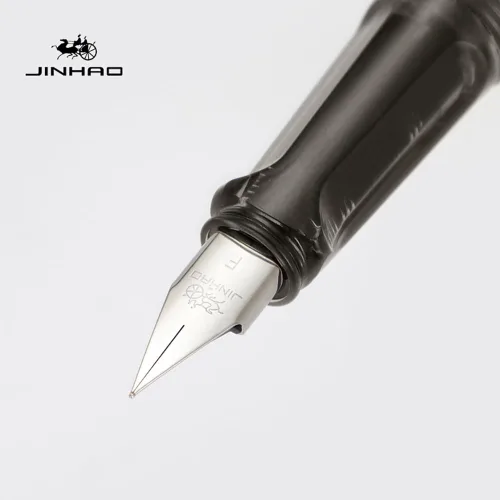 Miniatura 4 de Jinhao 58 - Pluma estilográfica de madera de roble natural hecha a mano, punta fina con tapa de rosca y convertidor de tinta, elegante regalo Verde