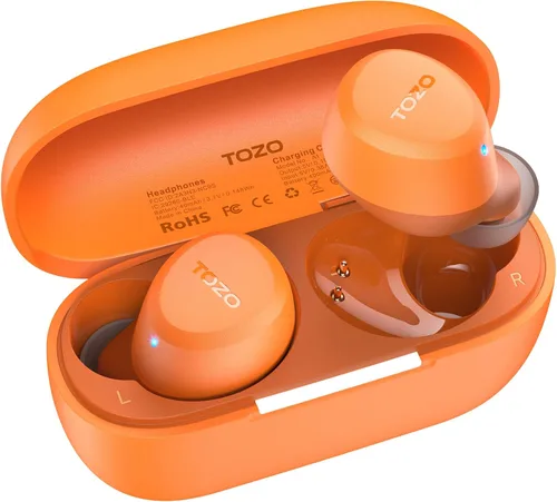 Miniatura 14 de TOZO Auriculares inalámbricos A1 Bluetooth 5.3 de peso ligero en el oído IPX5 Auriculares impermeables 2 micrófonos para llamadas AI, auriculares