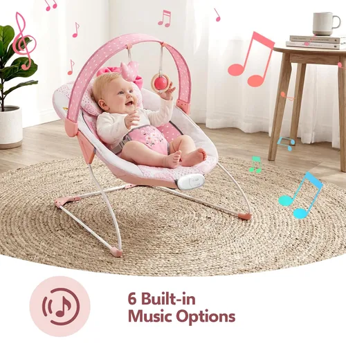 Miniatura 3 de Gorila para bebé, portátil para bebés, ajustable y plegable, asiento para bebé de 0 a 6 meses, 6 a 20 libras, uso en interiores y exteriores Bouncer