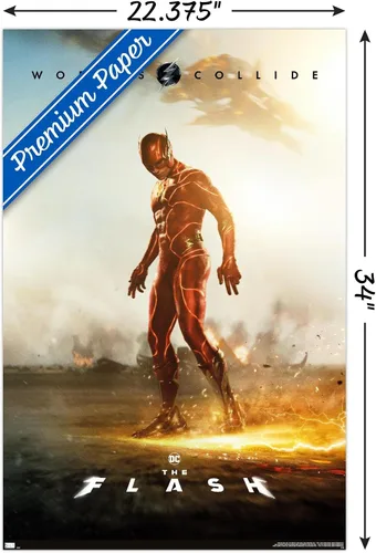 Miniatura 3 de DC Comics Movie The Flash - Póster de pared de una hoja, 34 pulgadas de largo x 22.4 pulgadas de ancho, versión premium sin marco