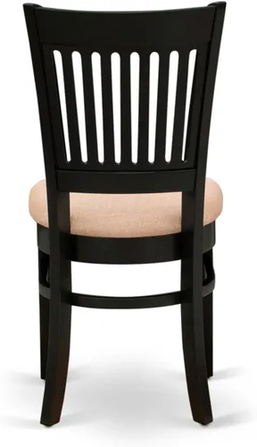 Miniatura 13 de East West Furniture AMVA3-BCH-C - Juego de mesa de comedor moderno de 3 piezas que contiene una mesa de cocina redonda con pedestal y 2 sillas