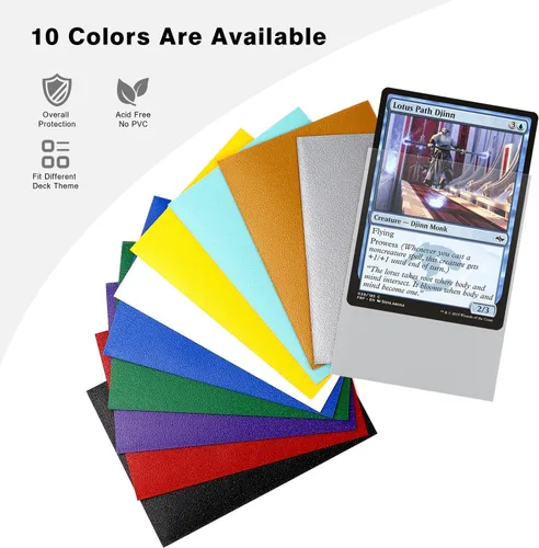 Miniatura 5 de 1000 unidades de fundas para cartas MTG, fundas transparentes delanteras con parte trasera texturizada, protectores de mazo de cartas