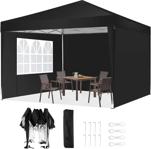 COBIZI Tienda de campaña emergente desplegable de 10 x 10 pies con 3 paredes laterales, tiendas de fiesta para fiestas, bodas, impermeables, para el