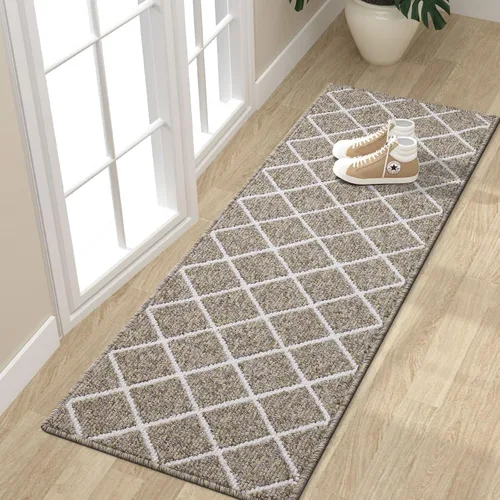 Miniatura 19 de Finchitty Alfombra para Puerta Interior, Resistente a la Suciedad y Absorbente, de Perfil Bajo, Antideslizante, Lavable, Alfombras de Piso