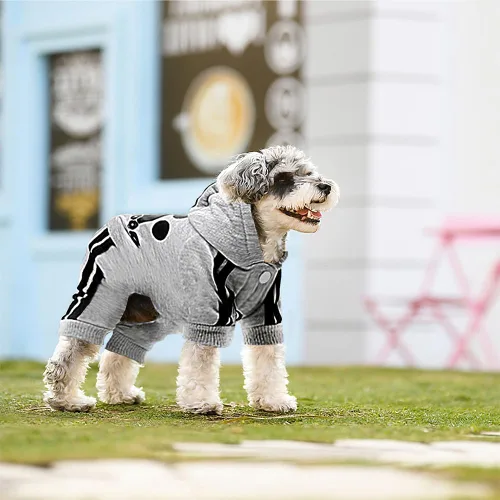 Miniatura 3 de Sudadera con capucha para perro de 4 patas, overol para perros pequeños, ropa para cachorros, sudadera de algodón para perros, abrigo de invierno