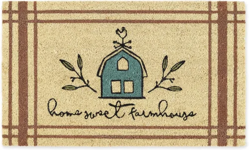 Miniatura 10 de DII Fun Greetings - Tapete de fibra de coco natural para interiores y exteriores