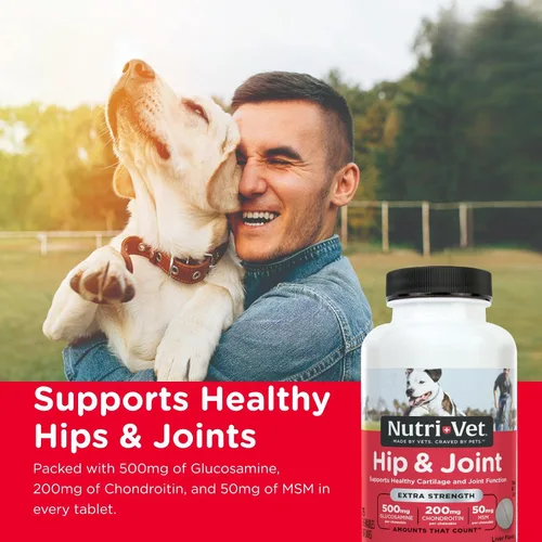 Miniatura 2 de Nutri-Vet Suplemento extra fuerte para cadera y articulaciones para perros, suplementos para cachorros, suplemento para articulaciones de perro